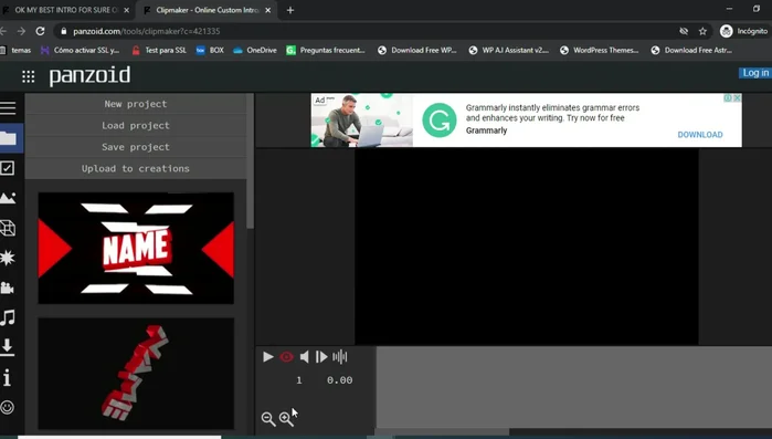 Previsualiza la intro usando el icono del ojo. Asegúrate de que te guste antes de editar.
