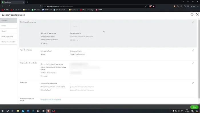 Invitar a un contador para que ayude a configurar la cuenta.