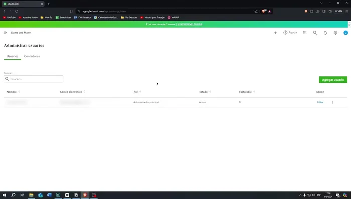 Invitar a un contador para que ayude a configurar la cuenta.