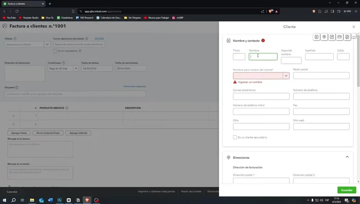 Agregar proveedores: añadir la información completa del proveedor.
