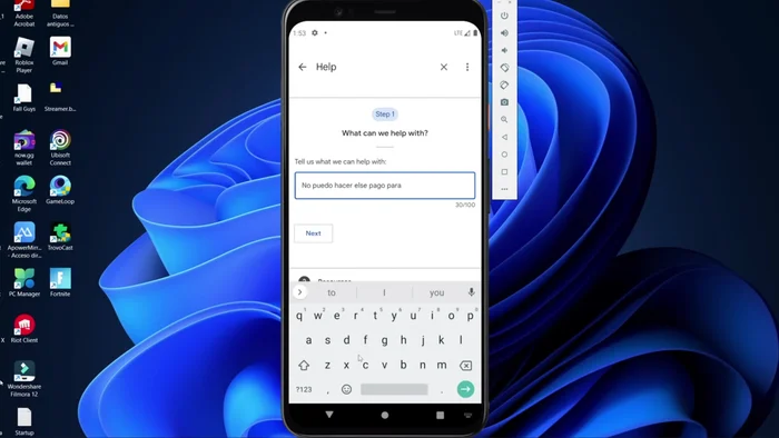 Seleccionar el idioma preferido y elegir la opción de contacto (chat o correo electrónico).