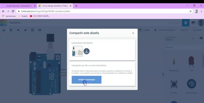 Copia el enlace generado.