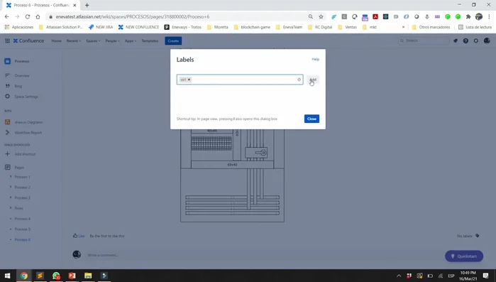 Etiquetar las páginas nuevas con los roles correspondientes.