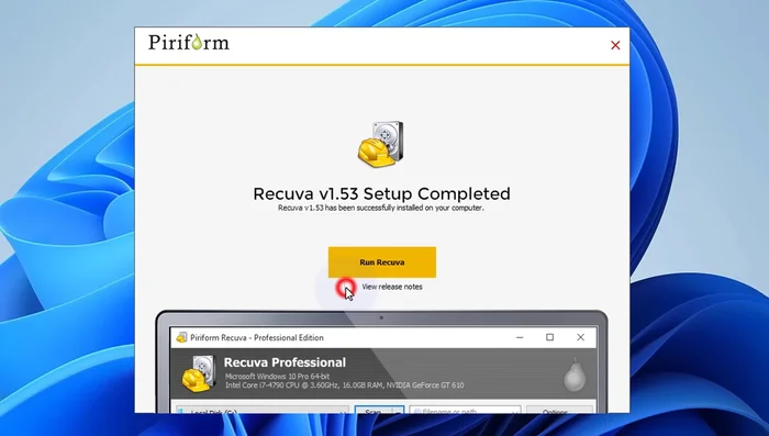 Instalar Recuva. Seleccionar el tipo de archivo a recuperar (para mayor velocidad, seleccionar tipos específicos en lugar de 'Todos los archivos').
