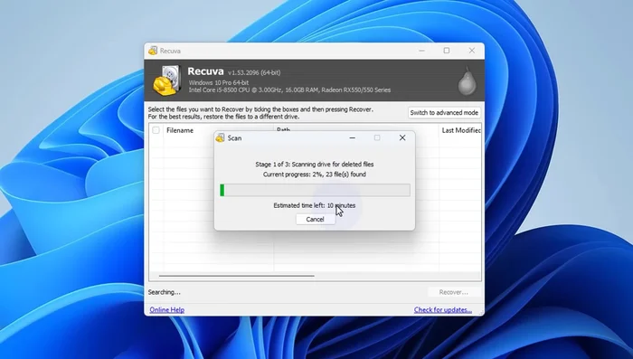 Seleccionar los archivos recuperados y guardarlos en una nueva ubicación (se recomienda una diferente a la unidad formateada).