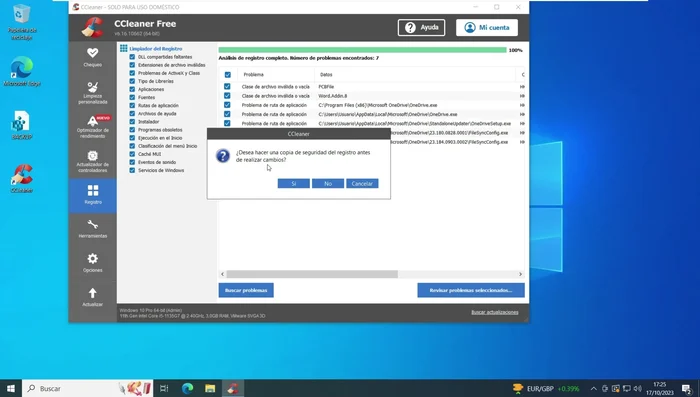 Seleccionar todos los problemas y hacer clic en "Reparar seleccionados".