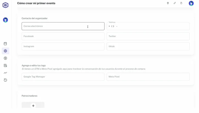Añadir enlaces a redes sociales.