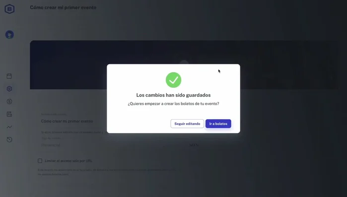 Cantidad de boletos disponibles.