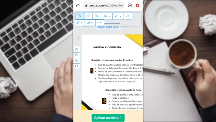 Para mover texto, presionar y arrastrar el texto a la posición deseada.