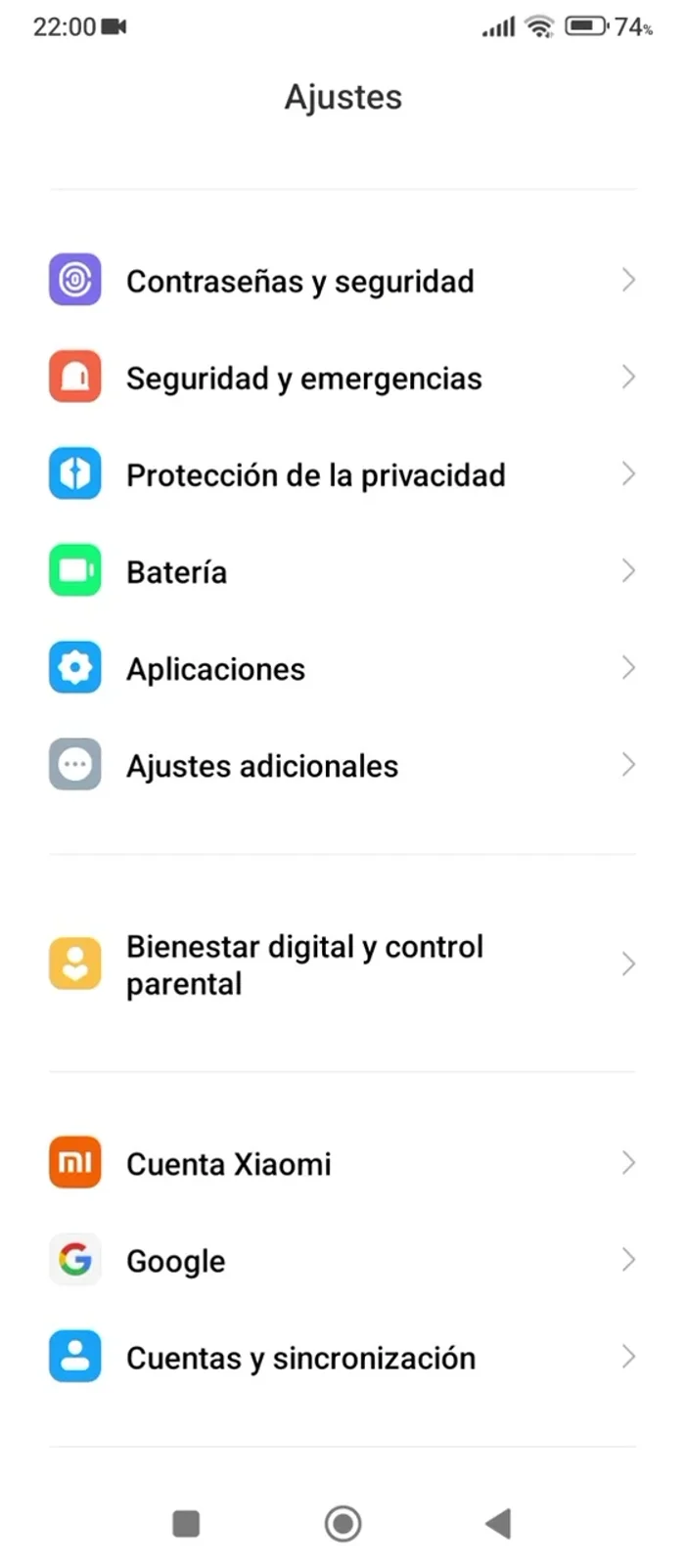 Entra en 'Ajustes adicionales' y selecciona 'Región'.