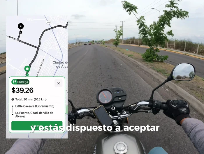 Detalles del pedido: Una vez aceptado, se muestran detalles adicionales: nombre del cliente, cantidad de artículos.