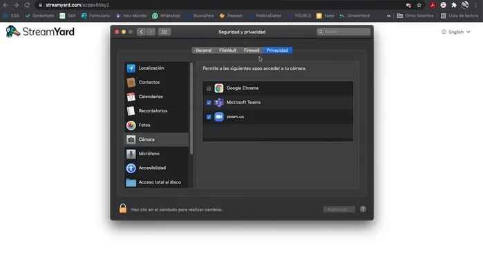 Seleccionar la opción 'Cámara'.