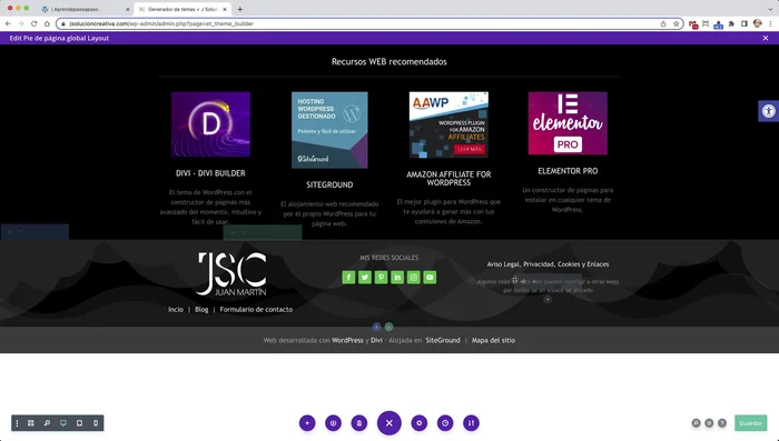 Asigna un nombre descriptivo y activa la opción Divi Cloud para guardar en la nube (no solo localmente).