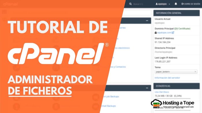 Acceder al administrador de archivos de cPanel.