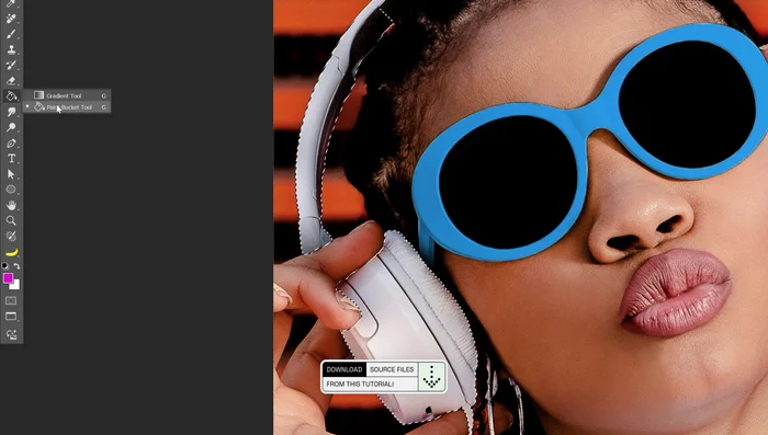 Deseleccionar (Ctrl+D) y repetir para cada parte