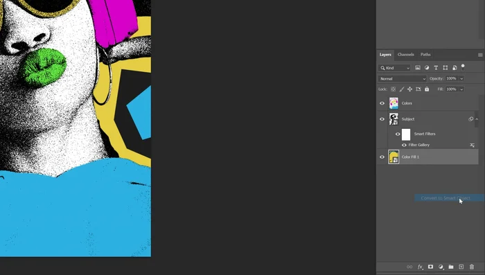 Cambiar el modo de fusión de la capa duplicada a 'Multiplicar'