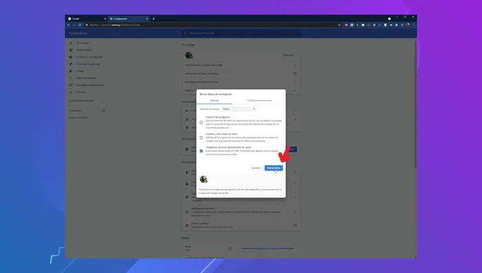 Limpia la caché y las cookies del navegador de la plataforma que quieres acceder (ej: Netflix).