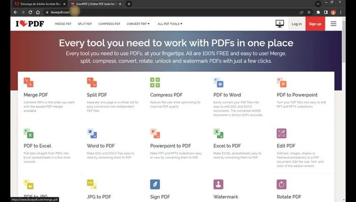Accede a la página web I Love PDF.