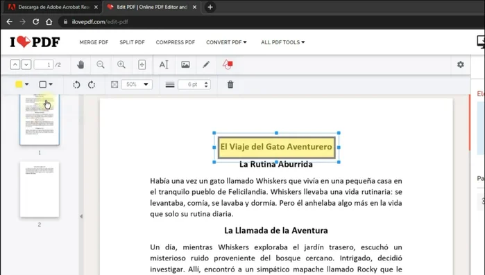 (Opcional) Añade un borde al rectángulo cambiando la opción 'Borde de color'.
