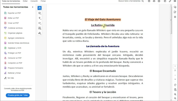 Abre el archivo PDF con Adobe Acrobat Reader.