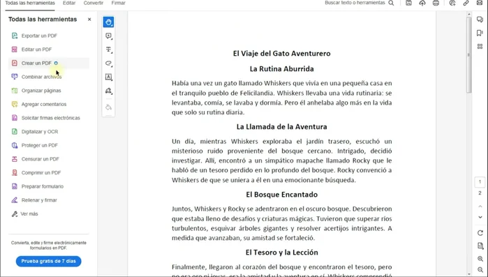 Selecciona el panel de herramientas a la izquierda de la pantalla.