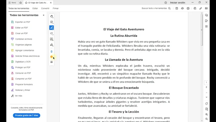 Selecciona un color de la paleta.