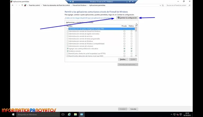Haz clic en 'Cambiar la configuración'