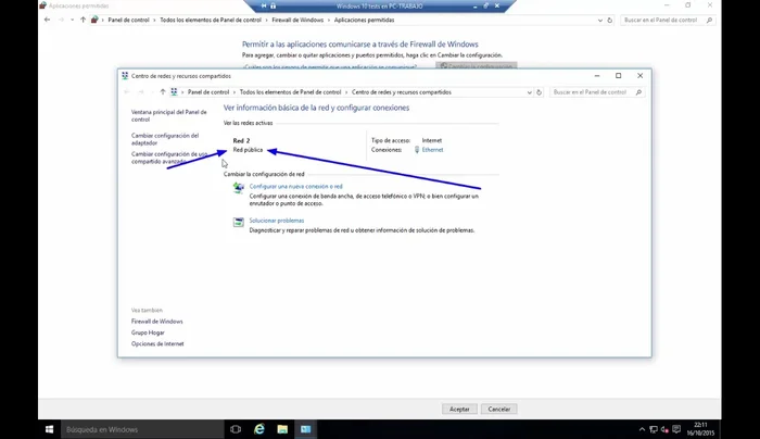Verifica si tu red es pública o privada (en 'Configuración de red').