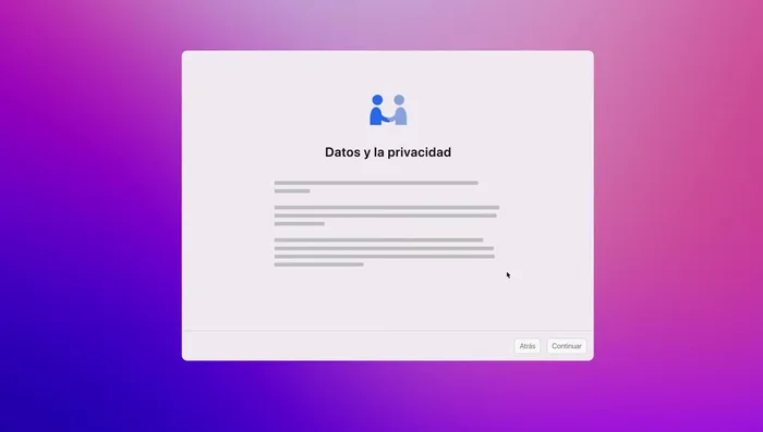 En la Mac nueva, durante la configuración, selecciona 'Desde un respaldo de Time Machine o disco de arranque' en el Asistente de migración.