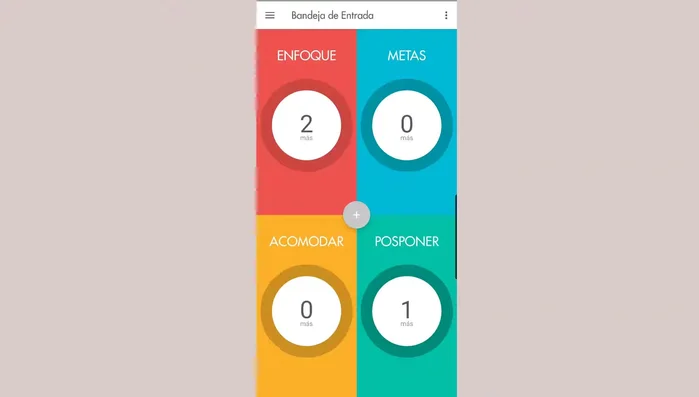 Familiarízate con la matriz de Eisenhower (urgentes/importantes). La app la utiliza para categorizar las tareas.