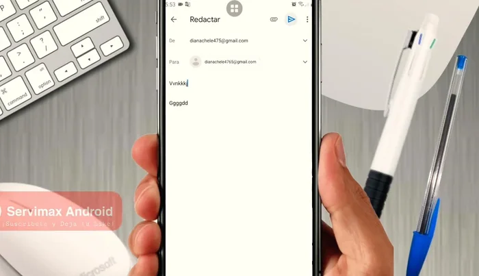 Envía el correo electrónico.