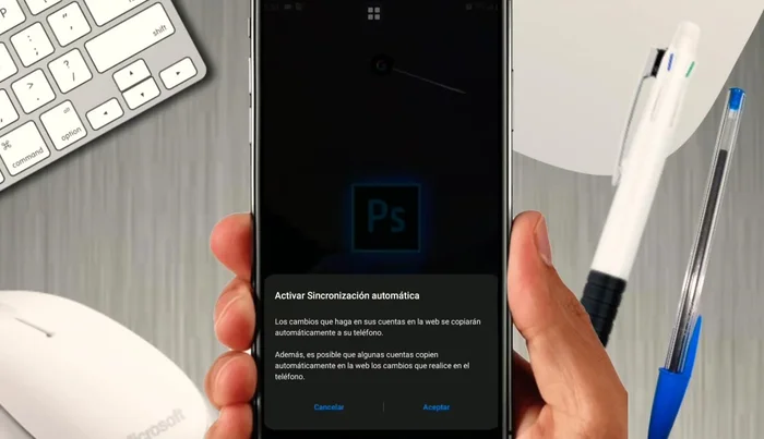 Selecciona 'Sincronizar' y acepta.