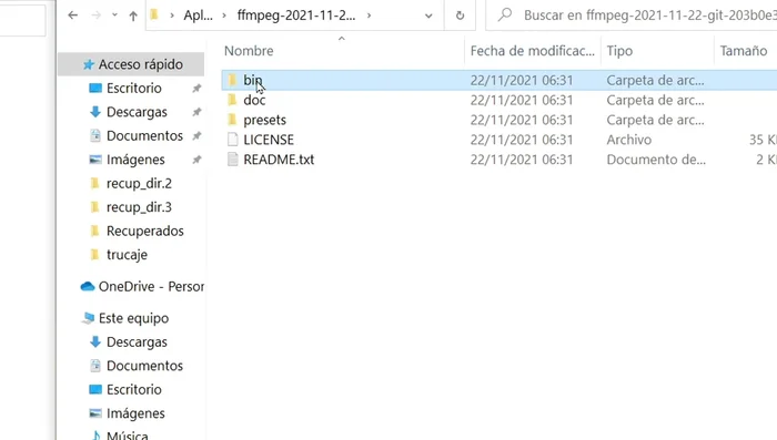 Copiar los dos ejecutables del programa (64 y 32 bits) a la carpeta 'Maestro'.