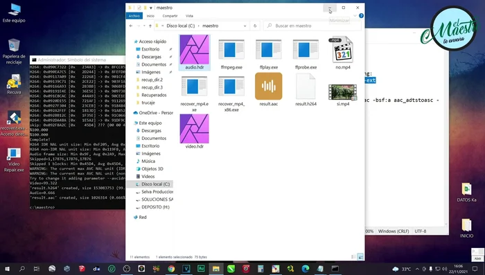 Reproducir el archivo resultante ('result.mp4').