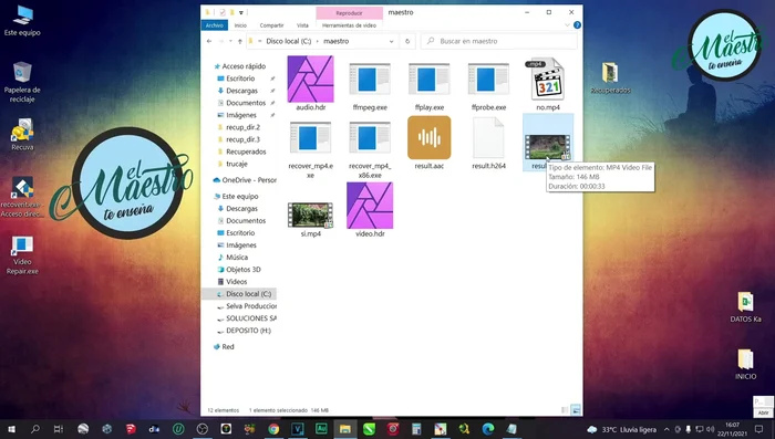 Reproducir el archivo resultante ('result.mp4').