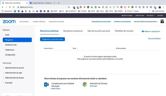 Ve a la sección 'Reuniones'.