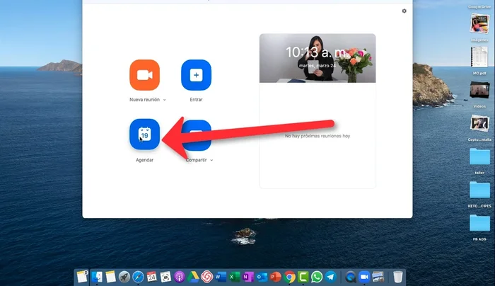 Selecciona la opción 'Agendar'.