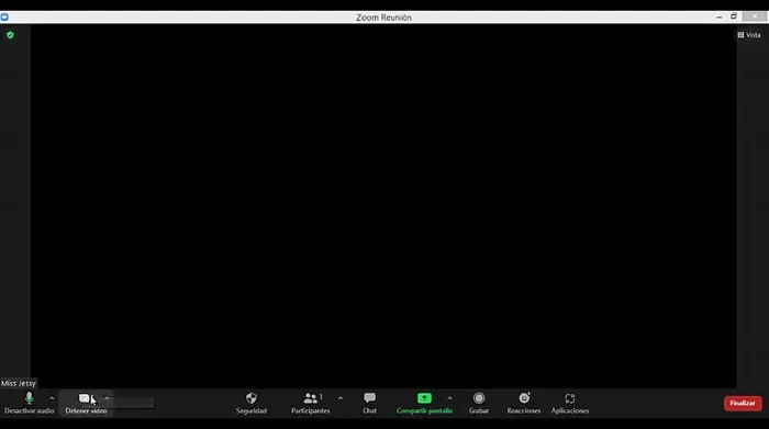 Presionar la flecha en el icono de la cámara y seleccionar "Seleccionar fondo virtual".
