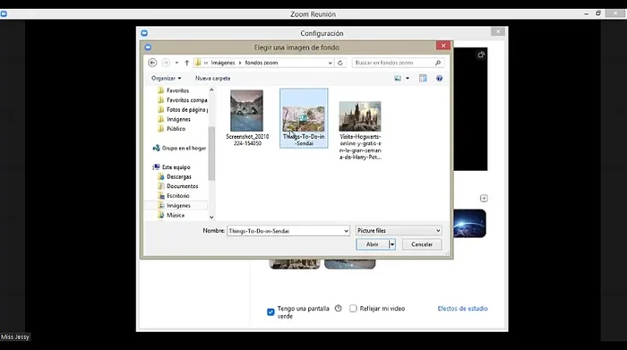 Seleccionar la imagen y presionar "Abrir".