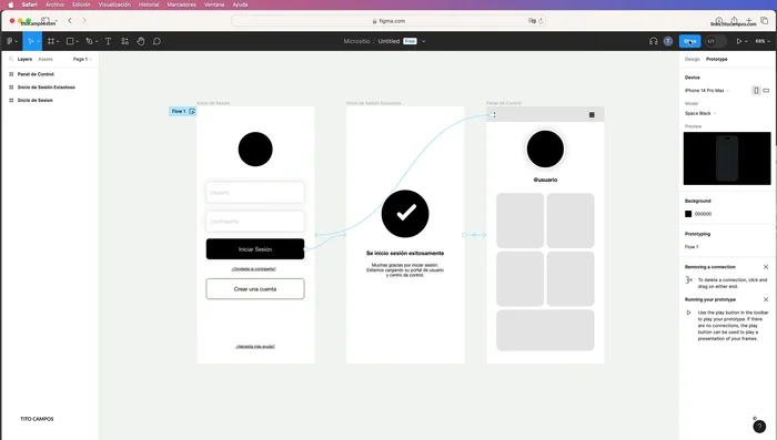 Seleccionar el nivel de acceso: editar, ver o solo ver prototipos.