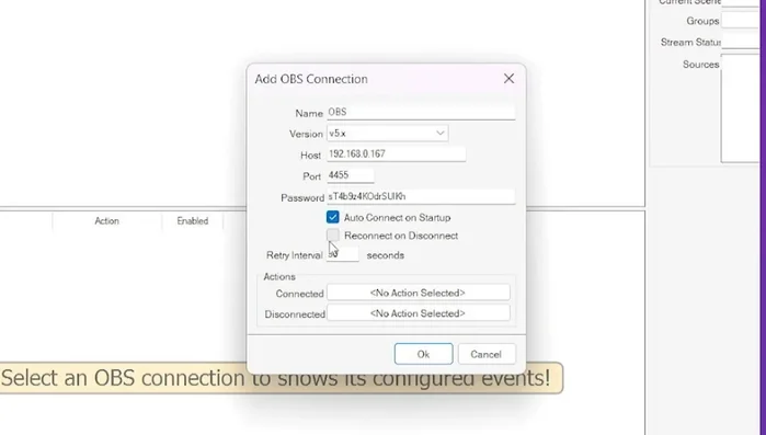 Dar clic en 'Ok' para guardar la configuración.