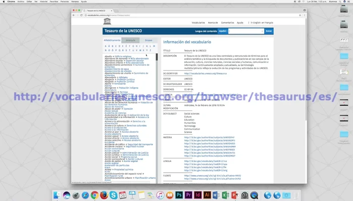 Seleccionar el primer resultado (Tesauro de la UNESCO).