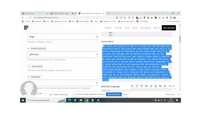 Revisar la transcripción en la sección correspondiente.