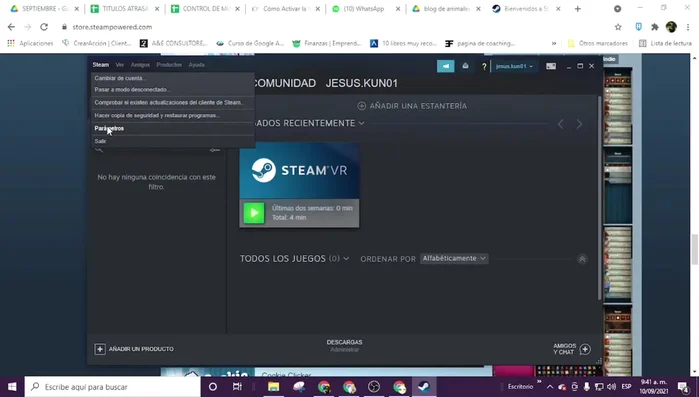 Selecciona 'Parámetros'.