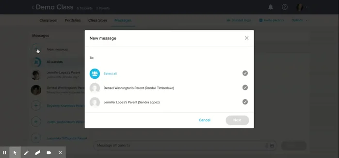 Seleccionar 'Nuevo mensaje'.