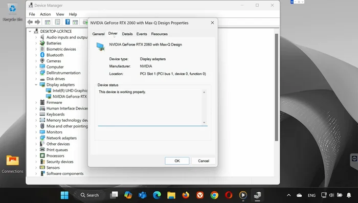 Ve a la pestaña "Controlador". Si el botón "Revertir controlador" está disponible, haz clic en él.
