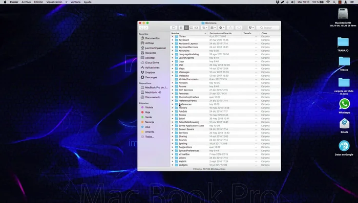 Localiza la carpeta de preferencias de la aplicación problemática (ej. QuarkXPress).