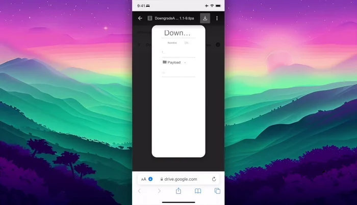 Abrir el archivo descargado ('downgrade app.ipa') con TrollStore.