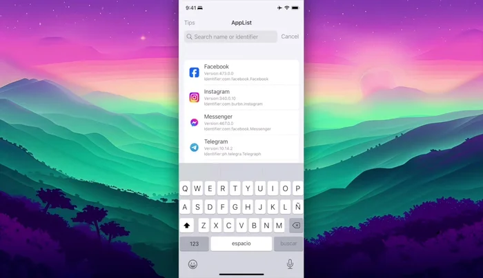Seleccionar la versión deseada de la aplicación.