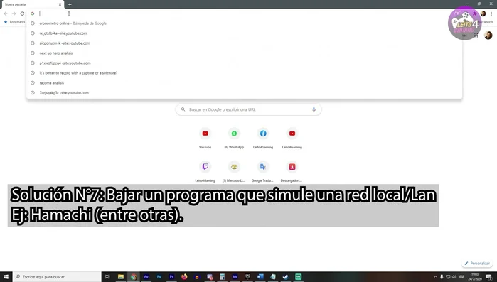 Descargar e instalar un programa para crear una red LAN virtual (ej: Hamachi).